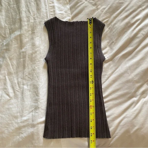 SOLD NWOT Quince Cotton Cashmere Blend Knit Tank - Picture 4 of 5